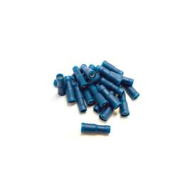 100 VORISOLIERTE RUNDE BLAUE ANSCHLÜSSE MIT PVC-HÜLLUNGSDURCHMESSER 4 MM - KABELABSCHNITT: 0,51,5 mm²